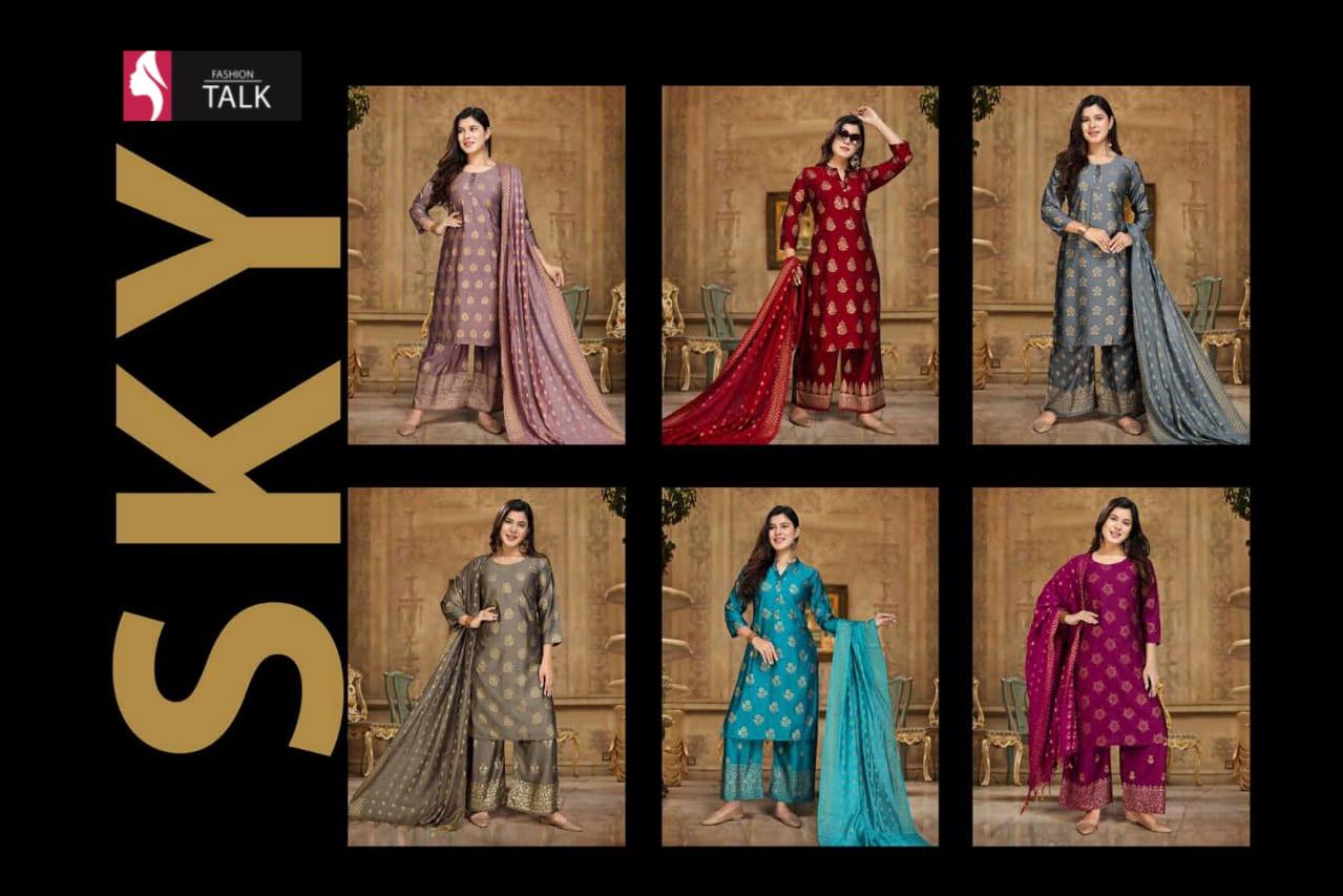 Ft Sky Rayon Latest Designer Fancy Festive Wear Printed Rayon Ready Made Collection
